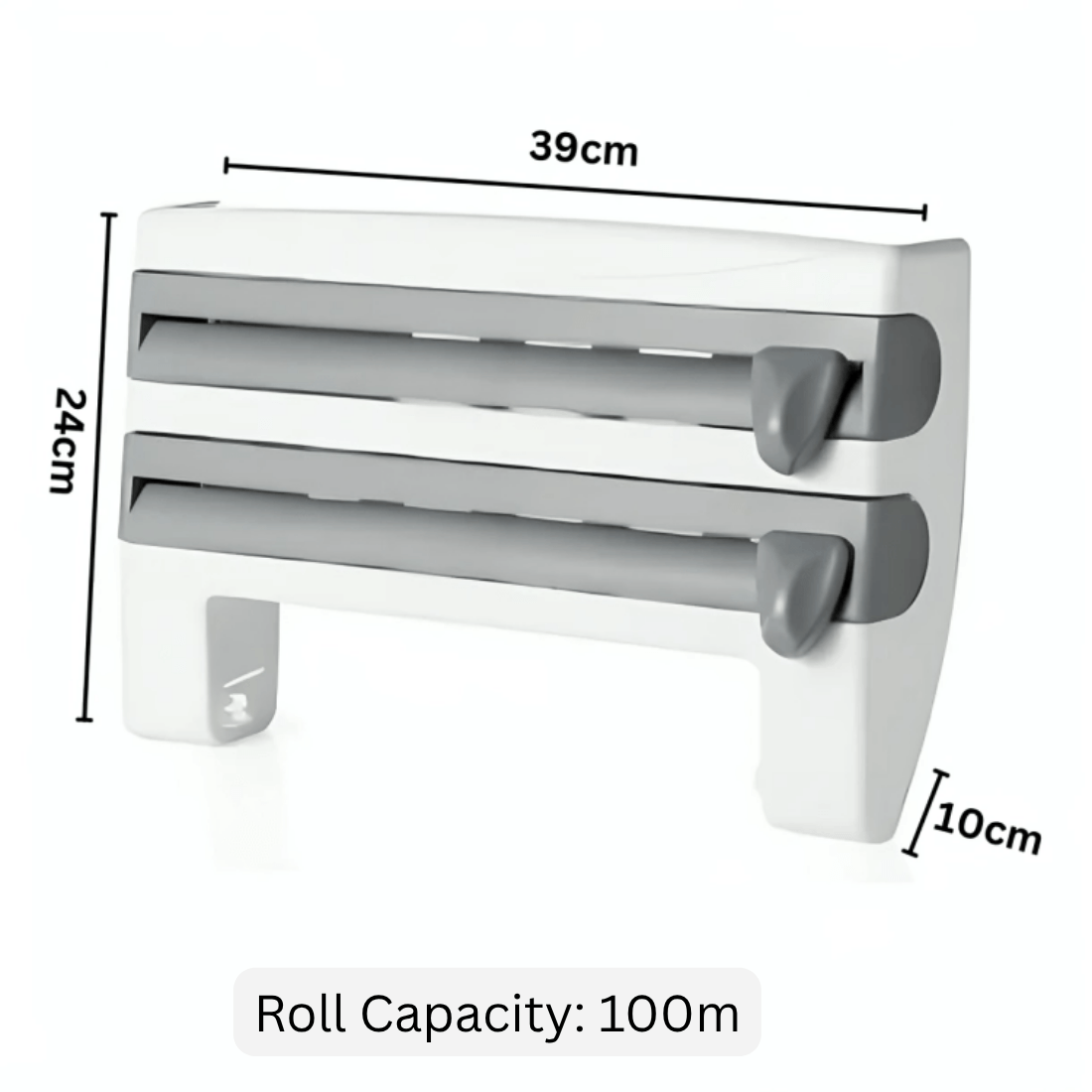 Wall-Mounted Wrap Cutter And Paper Towel Rack